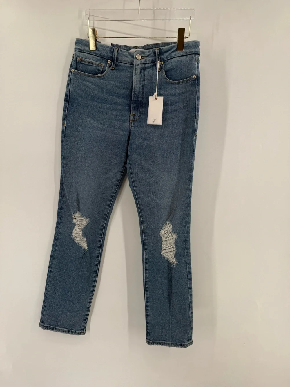 Good American good classic distressed‎ jeans size 29 nwt